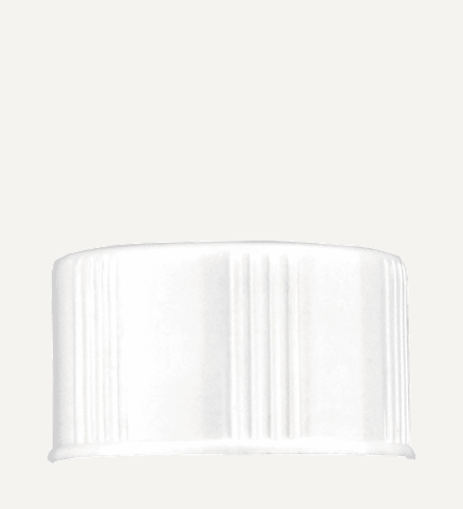 White lid or closure for glass bottle, Thread size 13-415