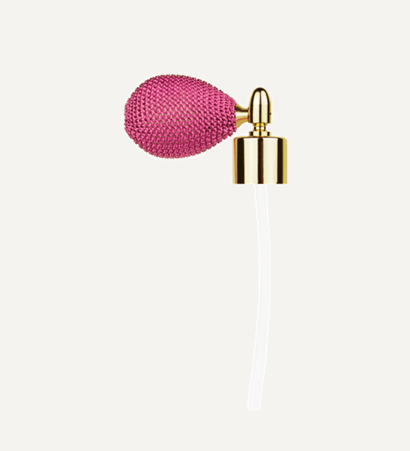 Pink Antique or Vintage style bulb sprayer with Gold fittings. Thread Size 18-415