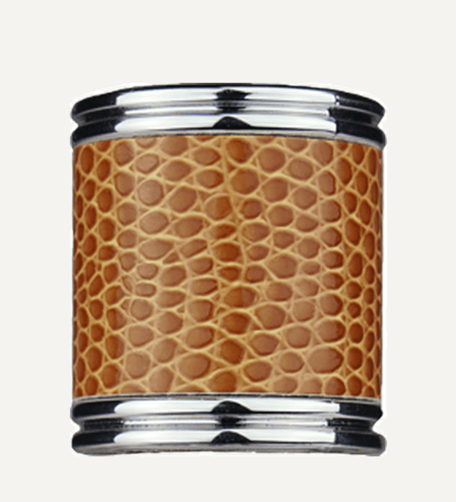 Brown Faux Leather caps for glass bottles, Thread size 18-415