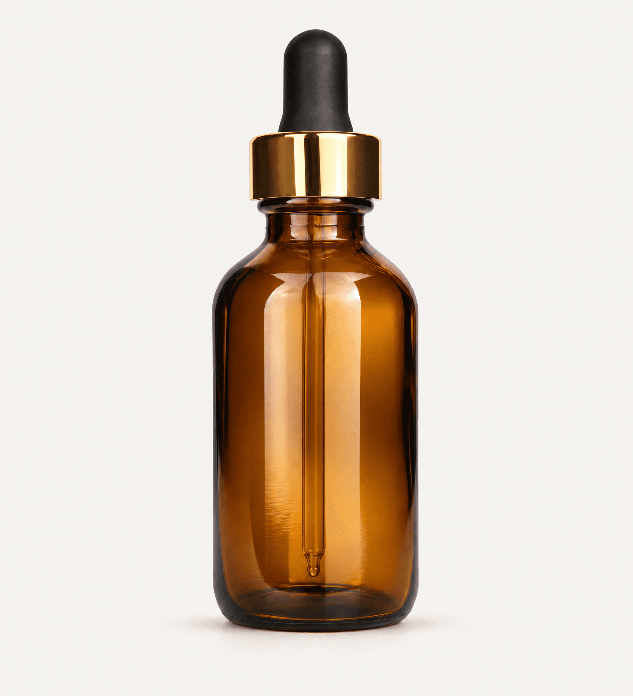 60 ml Amber Boston Round Dropper Bottle