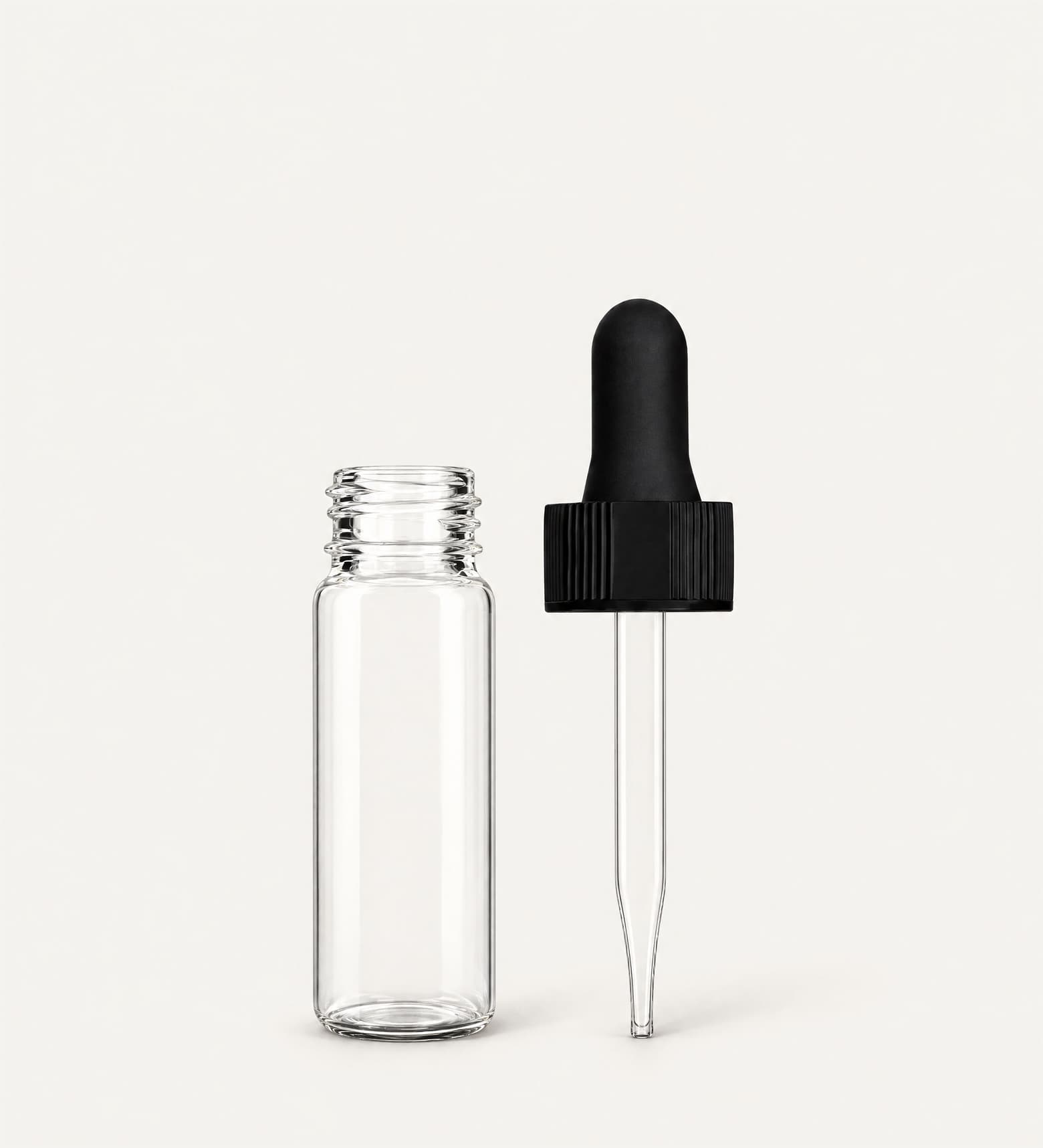 4 ml Clear Vial with Black Dropper