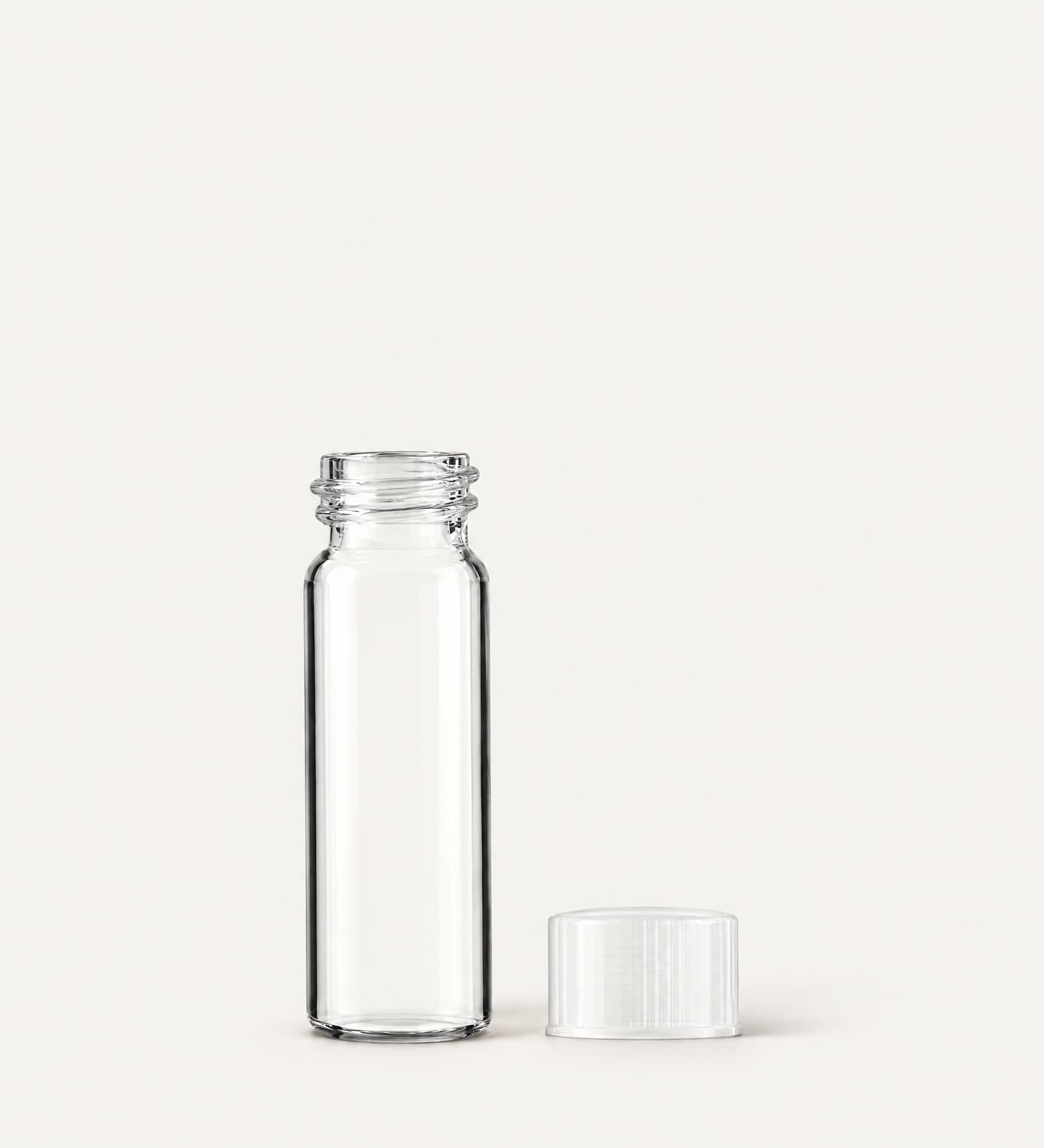 4 ml Clear Vial with White Screw Cap