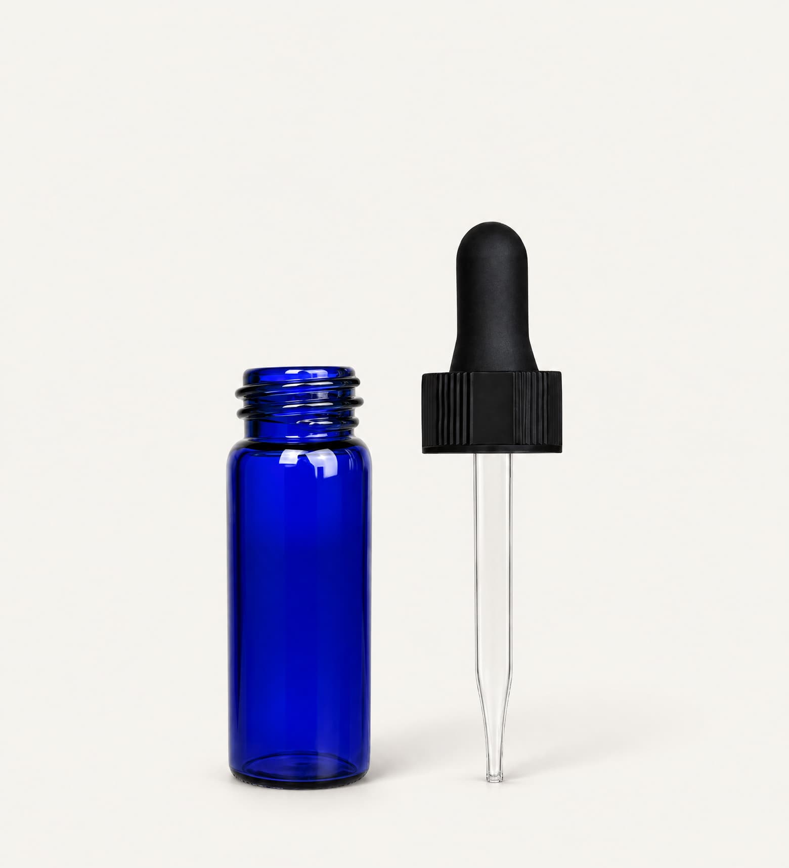 4 ml Blue Vial with Black Dropper