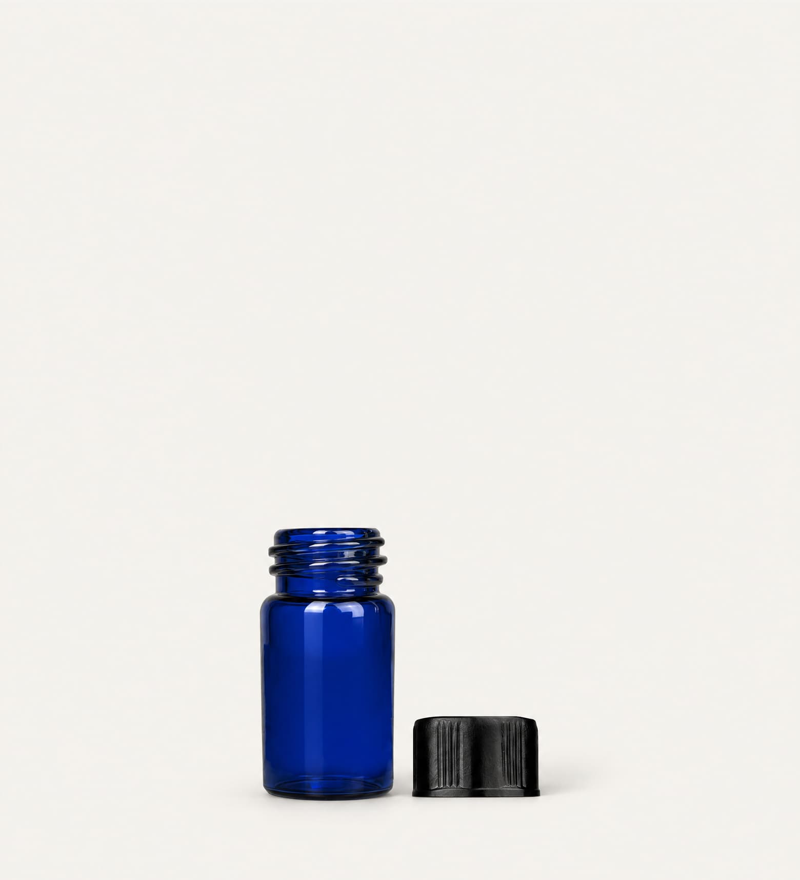 3 ml Blue Vial with Black Screw Cap
