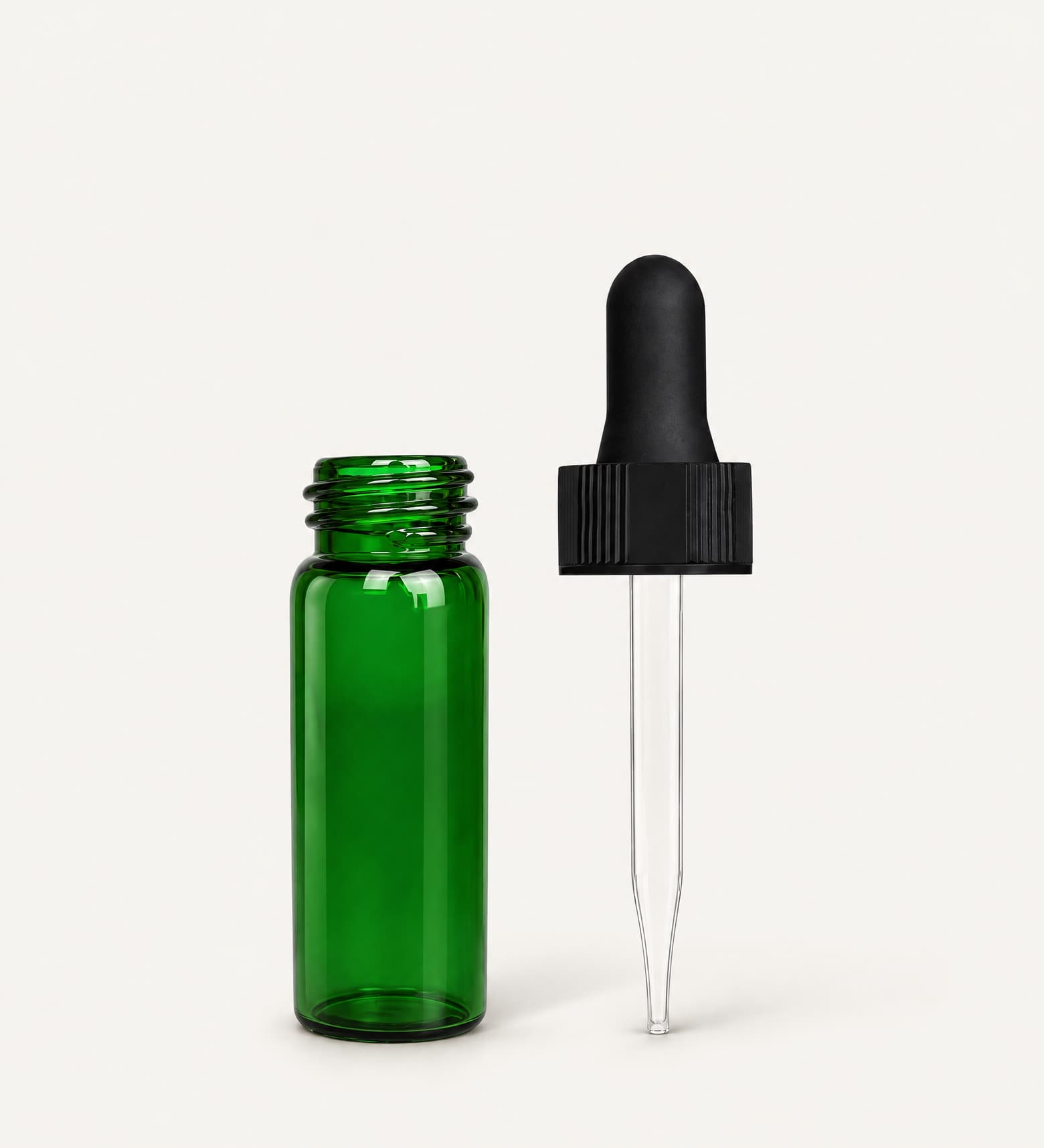 4 ml Green Vial with Black Dropper
